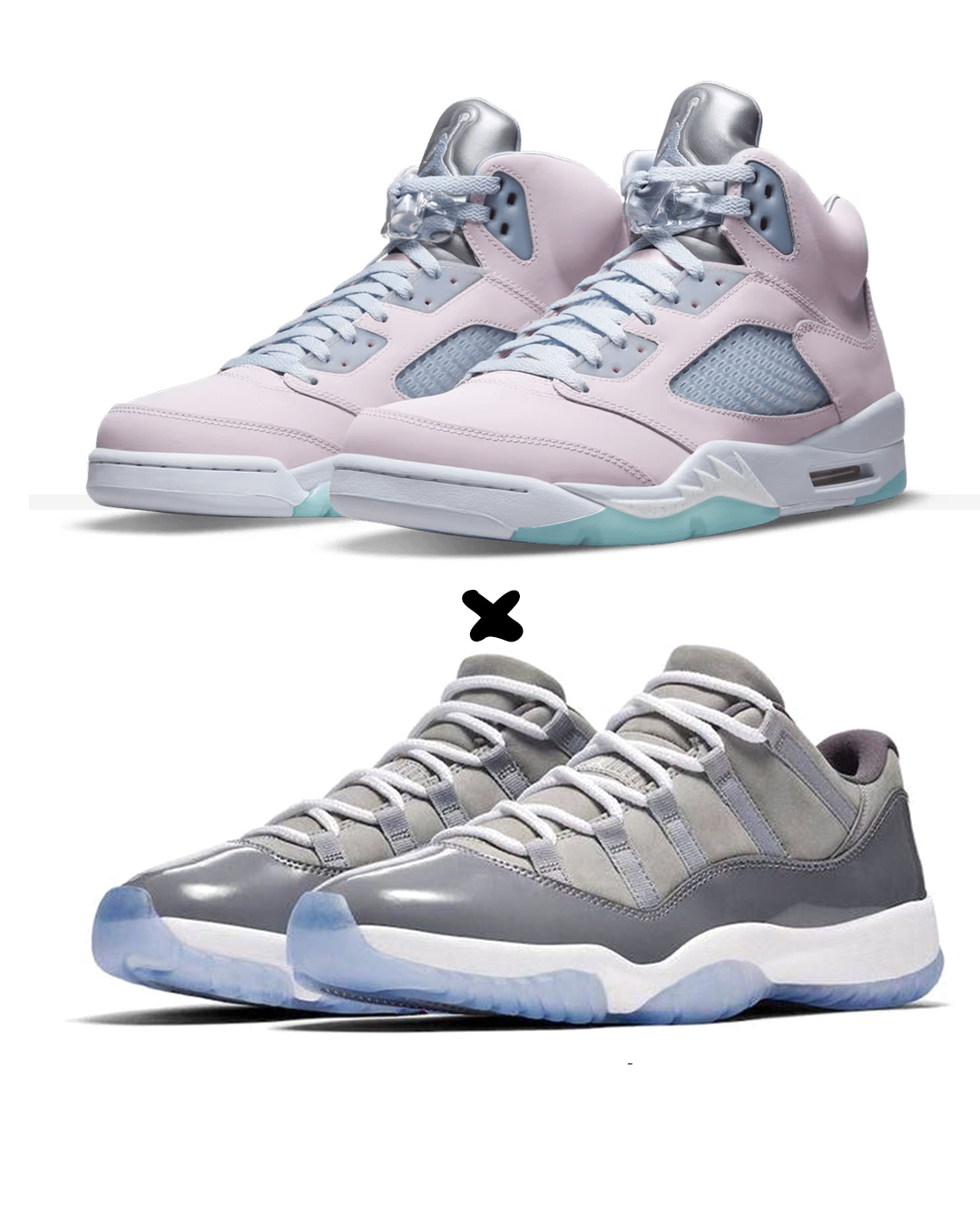 Nike Air Jordan 5 Retro "Easter" X. Nike Air Jordan 11 Retro Low “Cool Grey”